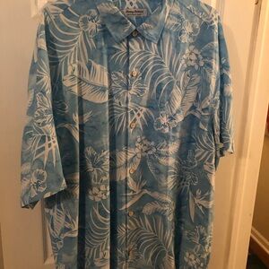 Tommy Bahama Light Blue and White Shirt